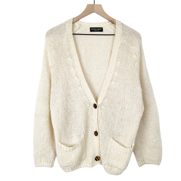 Vintage Mohair Wool Made in the USA American Apparel Oversized Cardigan Sweater - Picture 3 of 10